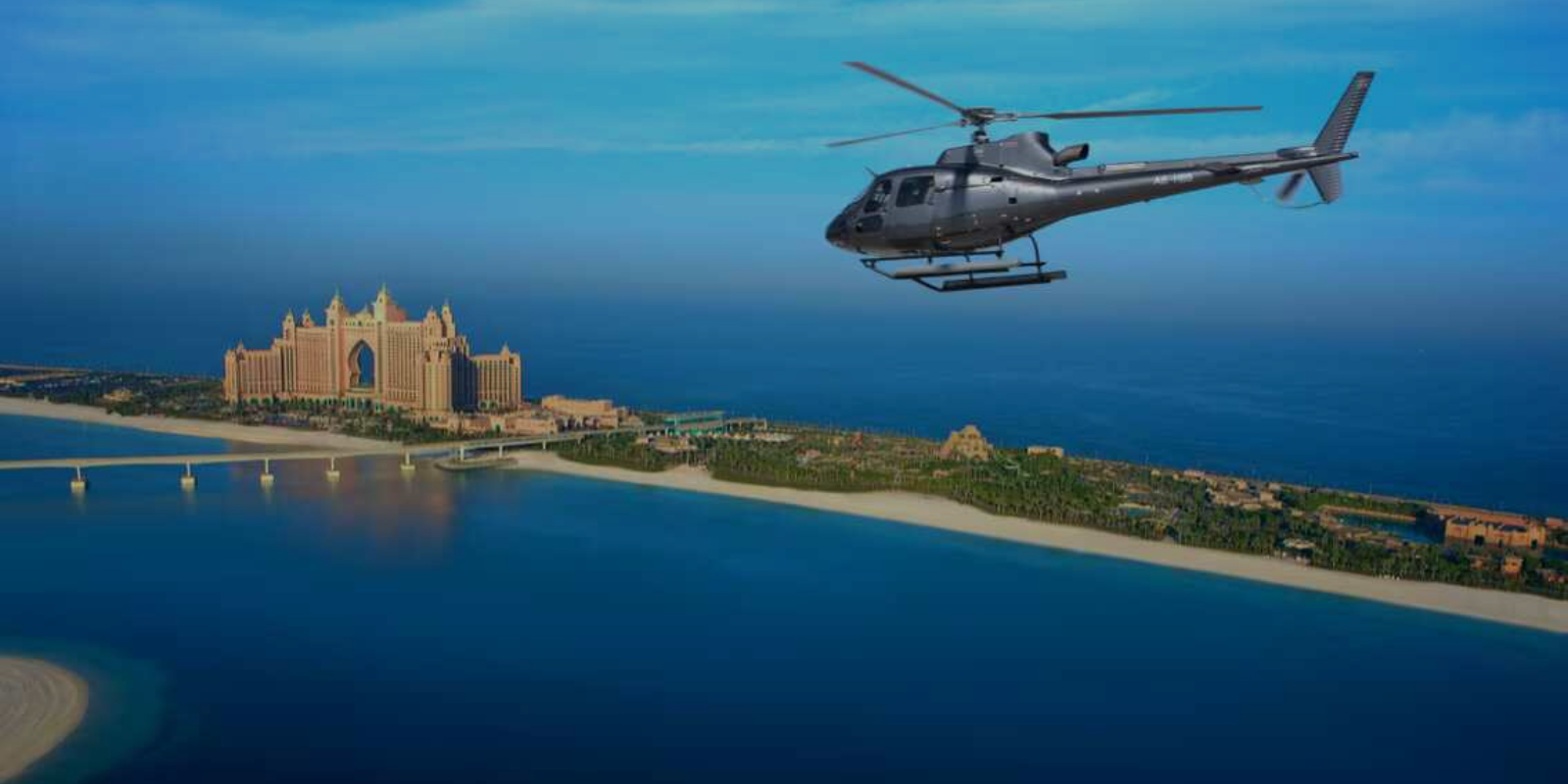 Helicopter over Dubai, private SUV in desert, and luxury city tour in Abu Dhabi